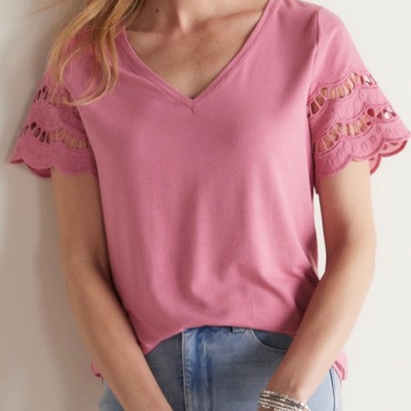 Vietta Eyelet Tee - Picture 5 of 7